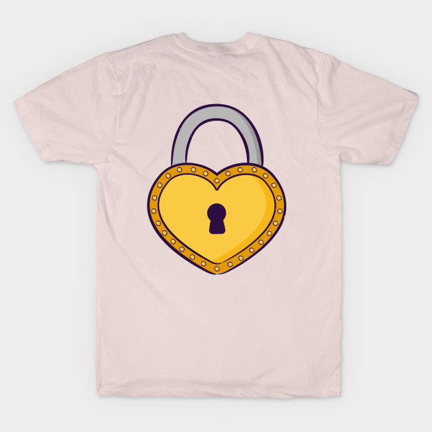 Golden heart-shaped padlock by Maria Thomazi